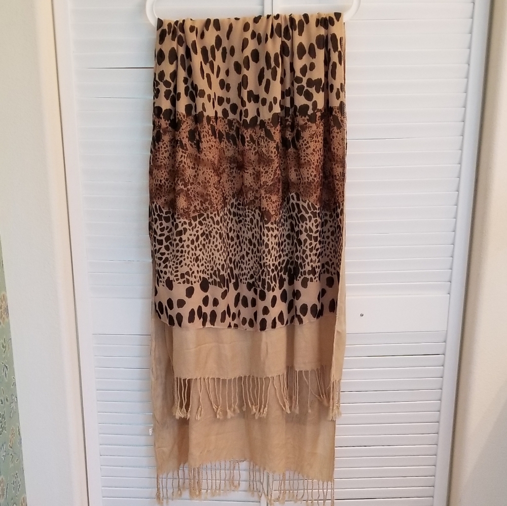 Beautiful Animal Print Long Scarf/ Shawl
